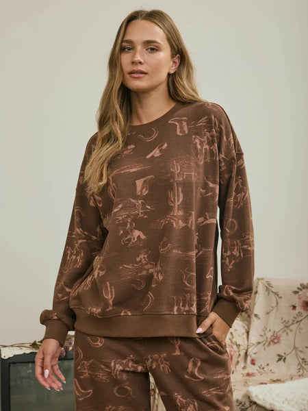 Raya Western Knit Top