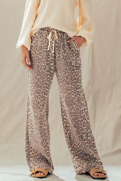 Cotton Leopard Pants