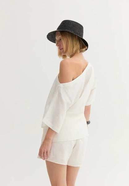 Elena Linen Blend Top