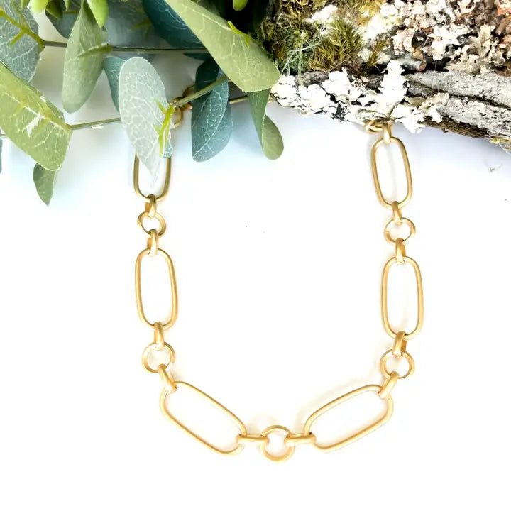 Astrid Matte Gold Necklace