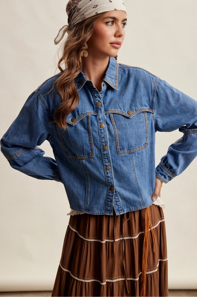 Sally Jo Denim Shacket