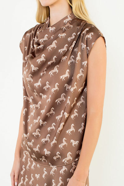 Satin Horse Blouse