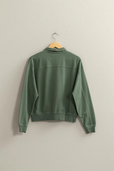 Forest Green Half-Zip Sweatshirt