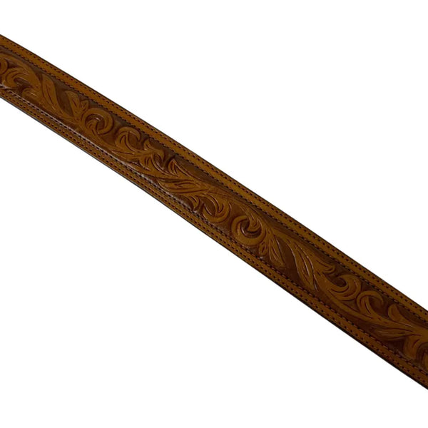 Retro Leather Tooled Belt