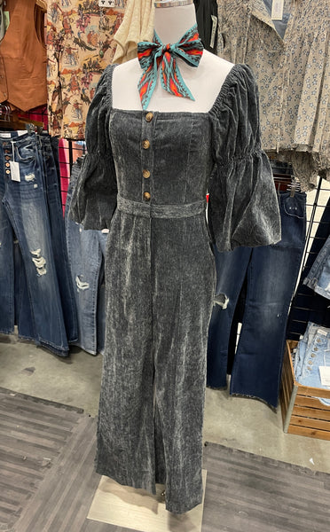Washed Out Corduroy Jumpsuit