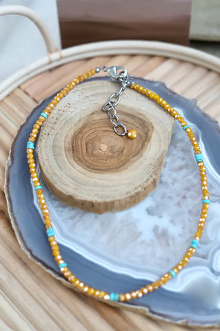 Crystal & Turquoise Necklace