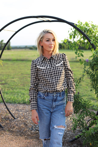 Abigail Gingham Western Shirt