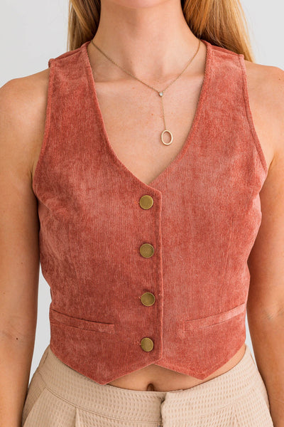 Baby Corduroy Cropped Vest