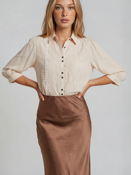 Saratoga Lace Applique Blouse