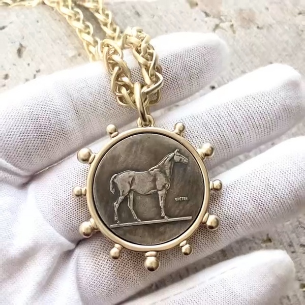 Horse Medallion Necklace