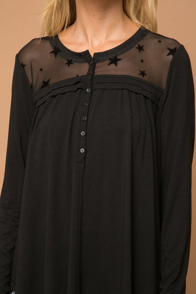margot mesh star blouse