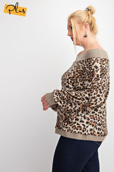 leopard pullover