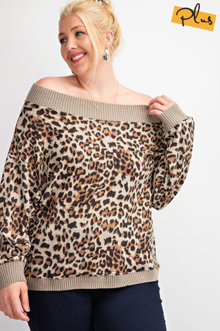 leopard pullover