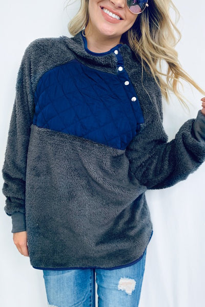 sherpa fleece pullover