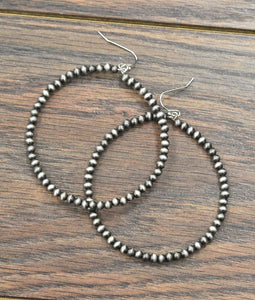 navajo pearl hoop earrings