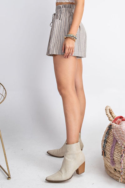 easel stripe paperbag shorts