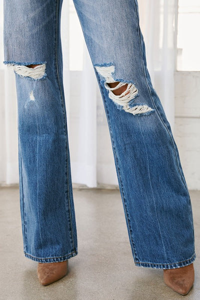 kancan button 90's flare jeans