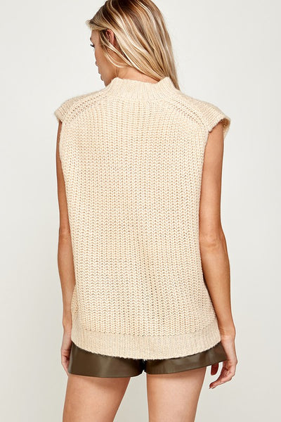 chunky knit sweater vest