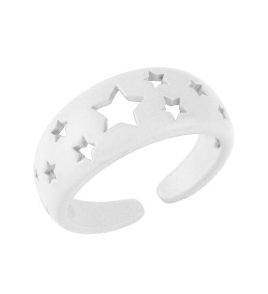 Cutout Star Enamel Ring