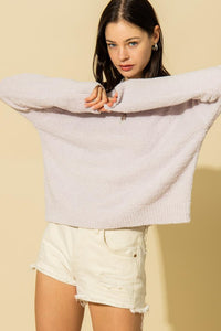 chenille lilac sweater