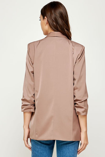 satin boyfriend blazer