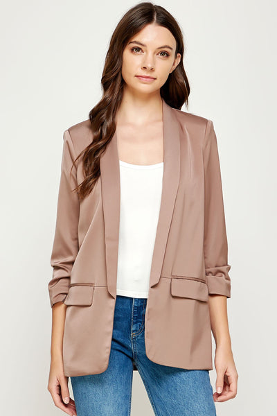 satin boyfriend blazer