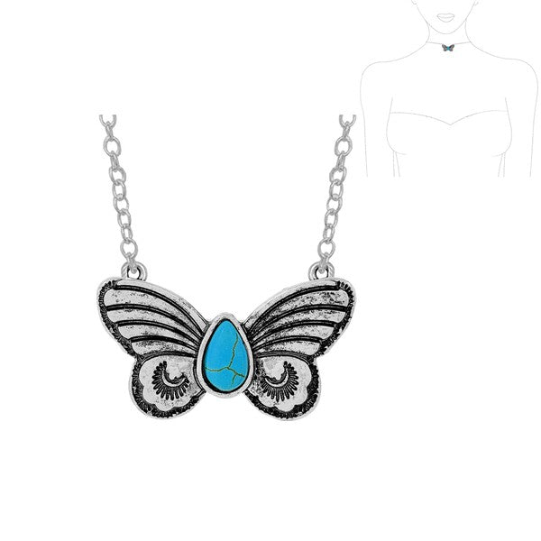 southwest charm necklace butterfly