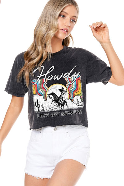 howdy let's get rowdy tee