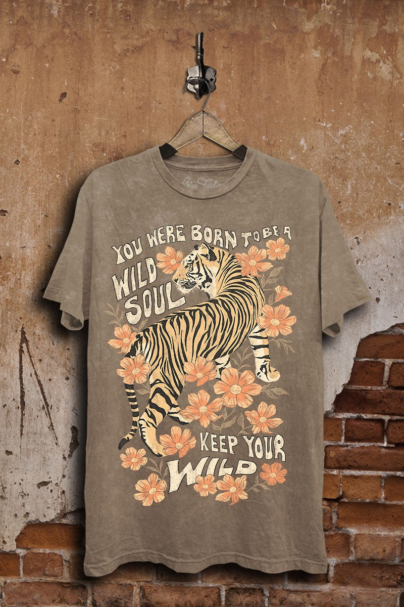 wild soul tiger graphic tee