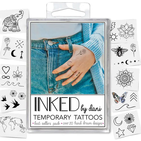 temporary tattoo pack - best sellers