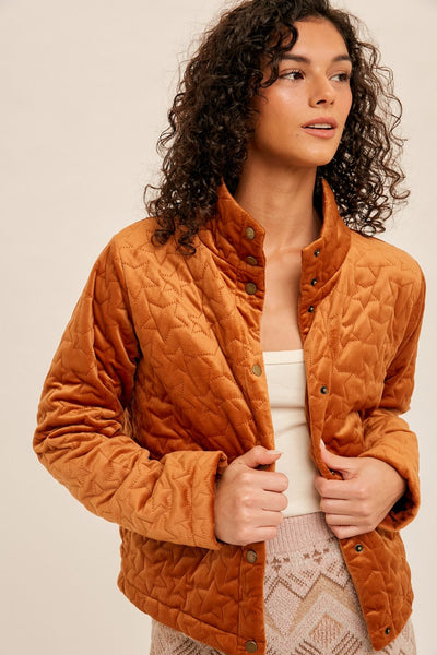 velour star quilted jacket