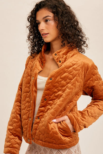 velour star quilted jacket s