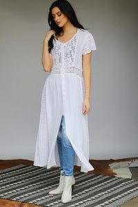 white lace overlay dress s/m