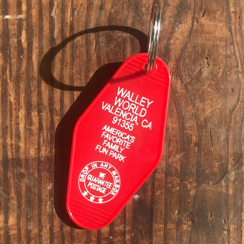 vintage style motel keychain walley world