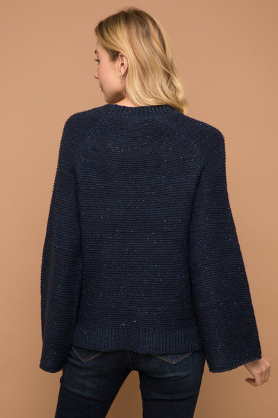 textured navy sweater