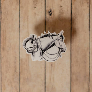 pencil cow horse sticker
