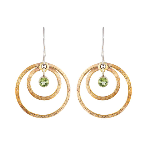 ritual green peridot earrings