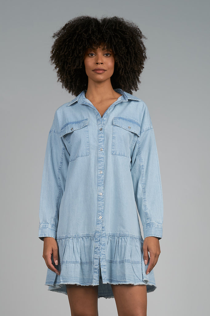 elan denim dress Denim Maxi Dress by Elan A Styled Collective