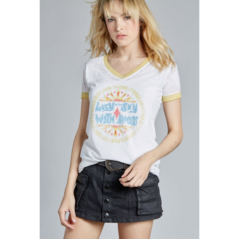 lucy in the sky ringer tee xs