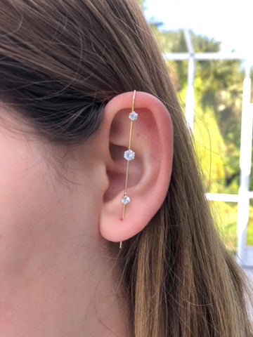 diamond ear pin