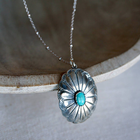 charlee silver concho necklace