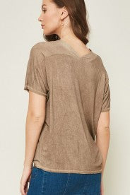 mineral washed paneled tee