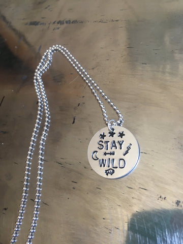 "stay wild" necklace