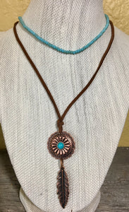 copper concho necklace