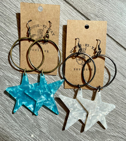 acrylic star earrings