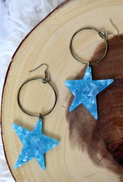 acrylic star earrings
