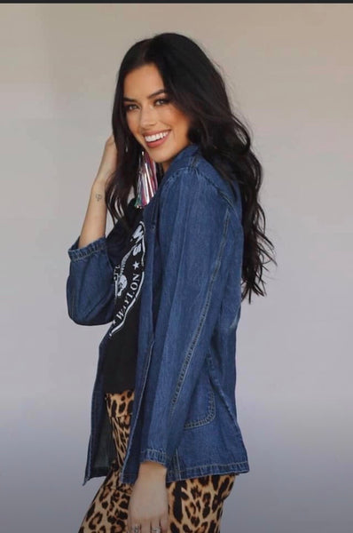 denim blazer