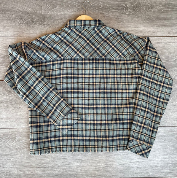 pacific plaid oversized flannel shirt