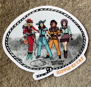 hippie-ki-yay cowgirl sticker