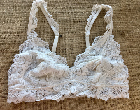 classic lace bralette m / ivory